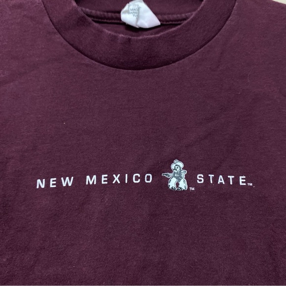Vintage 90s New Mexico State Aggies University T-shirt Small Made In USA NMSU - Picture 3 of 4